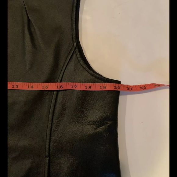 John Paul Richard Black Soft Leather Woman’s Zip Up Vest Size 10 - Picture 7 of 8